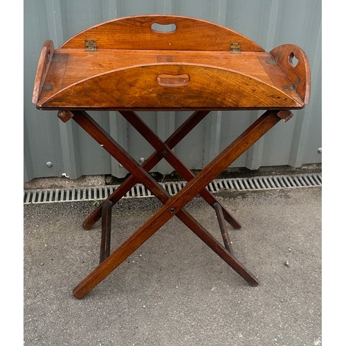 578 - Vintage butlers tray with stand