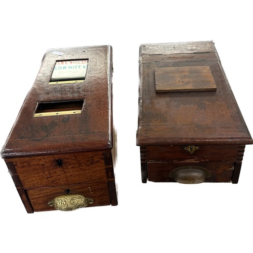 538 - Two vintage wooden tills