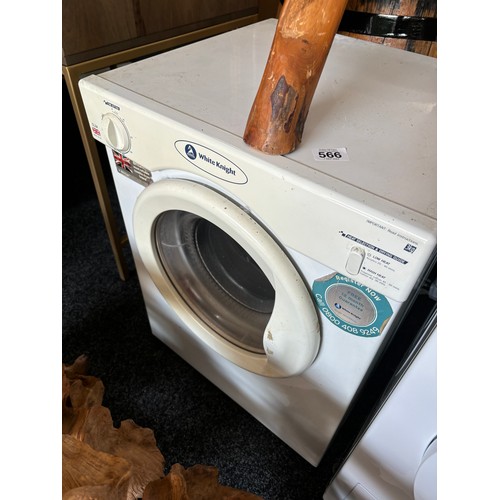 566 - Small white knight tumble dryer, untested