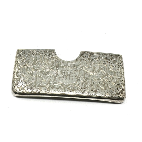 7 - Antique silver card case Birmingham silver hallmarks