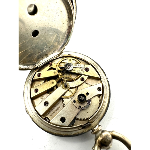 358 - Antique silver dial fob watch the watch is ticking