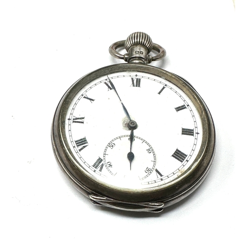 361 - Antique silver rolex lever open face pocket watch the watch is ticking missing second hand