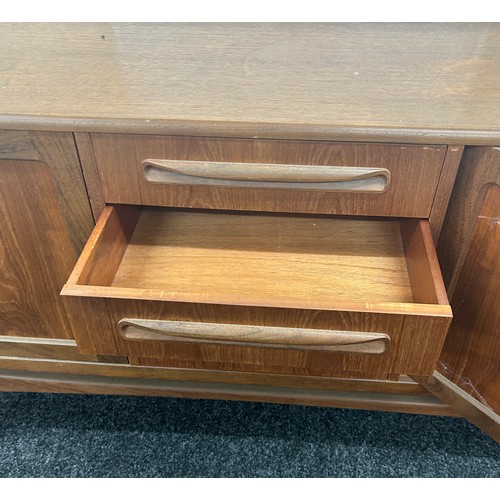 590A - Retro G Plan 4 door, 4 drawer sideboard, approximate measurements: Length 84 inches, Depth 18 inches... 