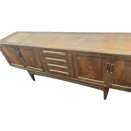 590A - Retro G Plan 4 door, 4 drawer sideboard, approximate measurements: Length 84 inches, Depth 18 inches... 