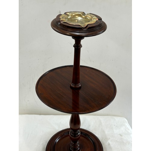 198 - Mahogany smokers companion height approximately 26 inches