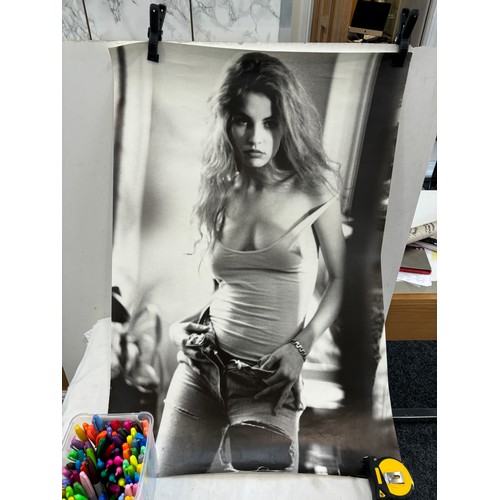 30 - Signed Cindy Crawford poster and 2 others including Sam Maxwell Physical Power