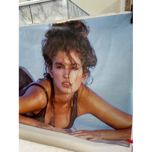 30 - Signed Cindy Crawford poster and 2 others including Sam Maxwell Physical Power