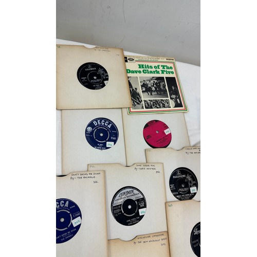 217 - Selection of 45's from the 60's to include ' The Moody Blues', 'The Troggs' etc