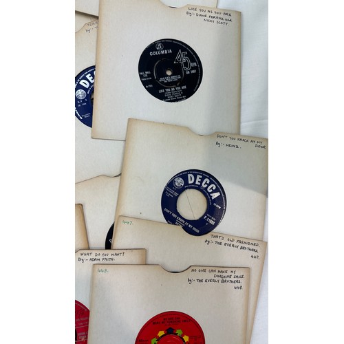 175 - Selection of 45's from the 60's to include ' The Everley Brothers', ' Diana Scott' etc