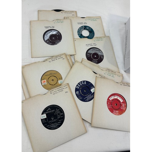 129 - Selection of 45's from the 60's to include ' Charlie Drake', ' Rebel Rouser' etc