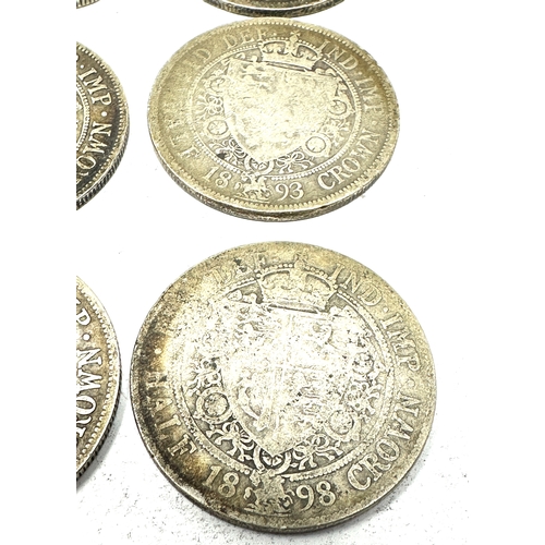 422 - 6 Victorian silver half crowns