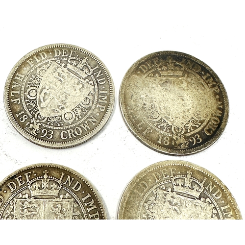 422 - 6 Victorian silver half crowns