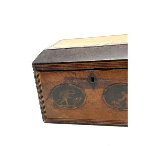 510 - Antique Georgian inlaid tea caddy