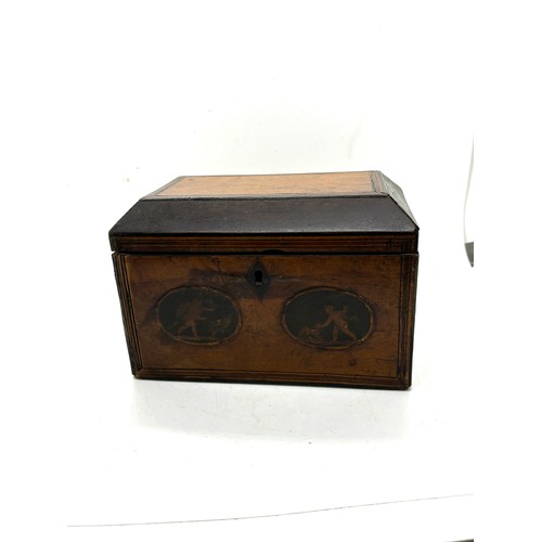 510 - Antique Georgian inlaid tea caddy