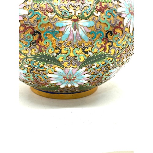 257 - Vintage Chinese Cloisonne vase, height 23.5cm very good condition