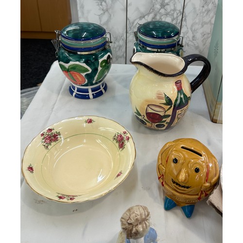 137 - Large selection of porcelain miscellaneous to include jar, table ware, jugs, figures etc