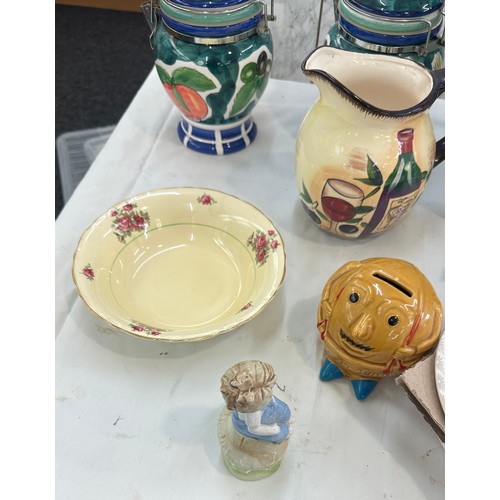 137 - Large selection of porcelain miscellaneous to include jar, table ware, jugs, figures etc