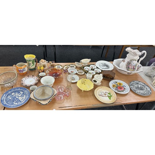 174 - Large quantity of miscellaneous includes Jug and bowl, Glass bowl etc