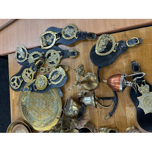 224 - Selection of brassware includes animals, bells etc