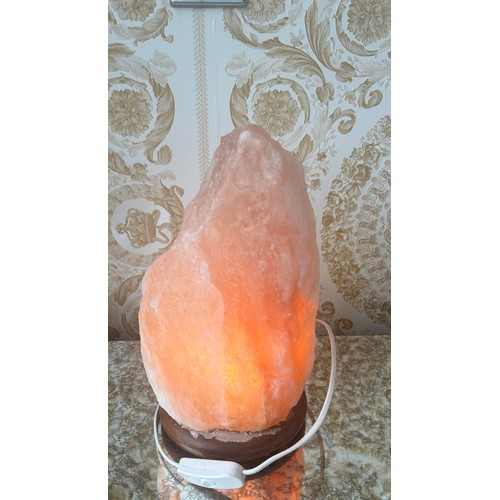 117 - Rock salt lamp, in working order, approximate height 12 inches