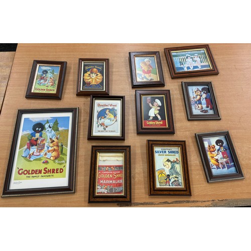 226 - Selection of advertising framed Golden shred robertson prints