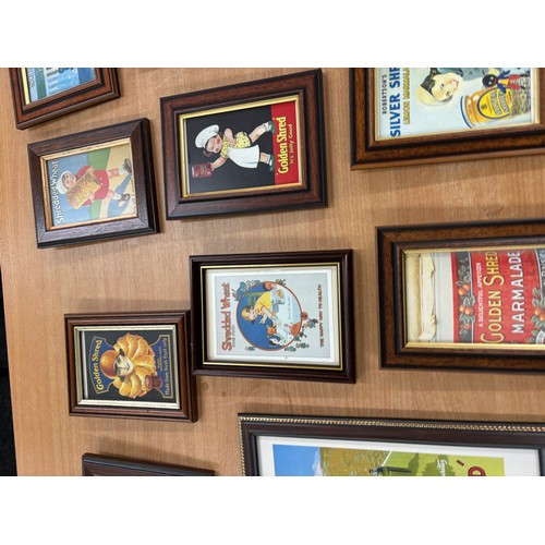 226 - Selection of advertising framed Golden shred robertson prints