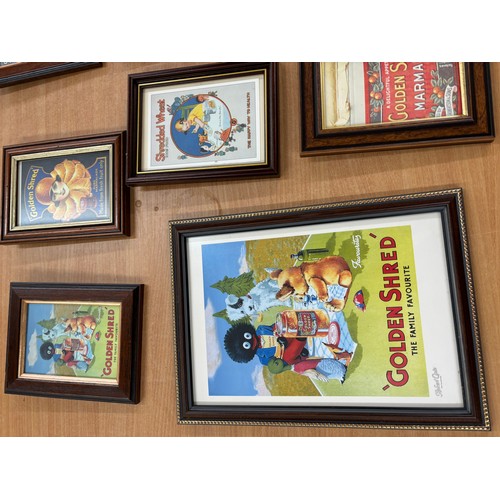 226 - Selection of advertising framed Golden shred robertson prints