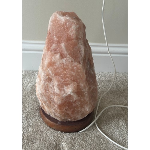 79 - Rock salt lamp, in working order, approximate height 15 inches