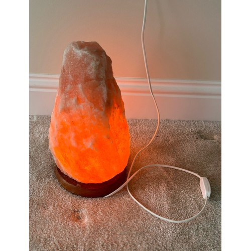 79 - Rock salt lamp, in working order, approximate height 15 inches