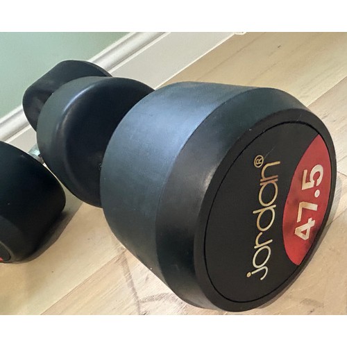 539A - Pair Jordan rubber dumbbells each 47.6kg