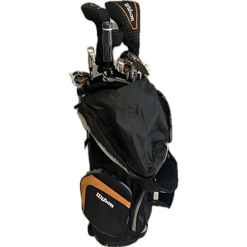 245 - Set Wilson golf clubs with case, club covers