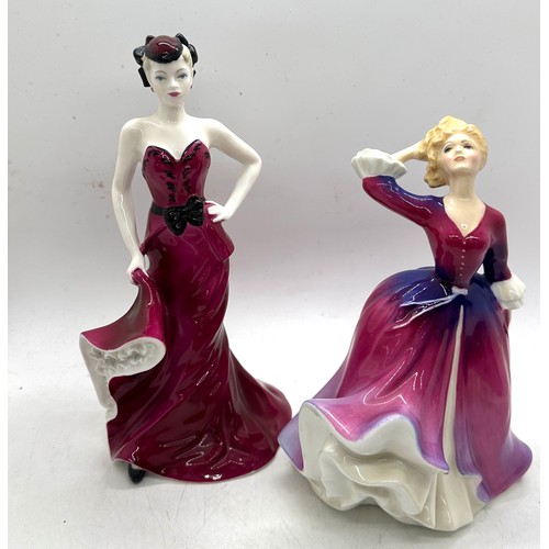 534 - Two lady figures one Coalport ' Ladies of Fashion Sophisticated Lady 1990' and ' Royal Doulton Melis... 