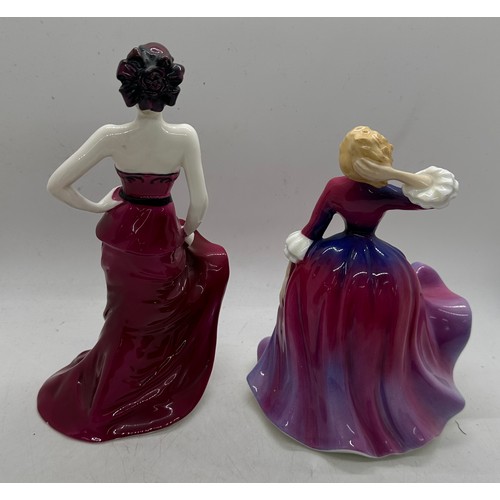 534 - Two lady figures one Coalport ' Ladies of Fashion Sophisticated Lady 1990' and ' Royal Doulton Melis... 