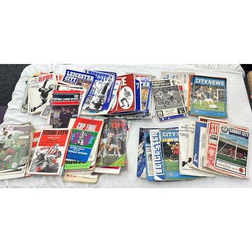 26 - Selection of vintage domestic football leaflets to include Leicester City football, Stoke city etc