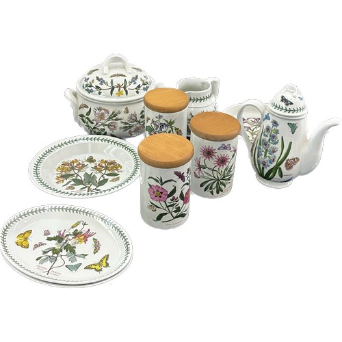 182 - Selection of vintage Portmeirion porcelain items to include coffee pot, tea sugar and coffee holders... 