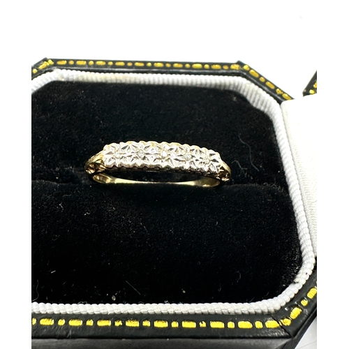 158 - 9ct gold diamond ring weight 1.4g