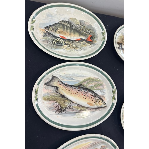 530 - Five Portmeirion fish serving plates