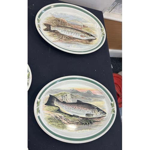 530 - Five Portmeirion fish serving plates