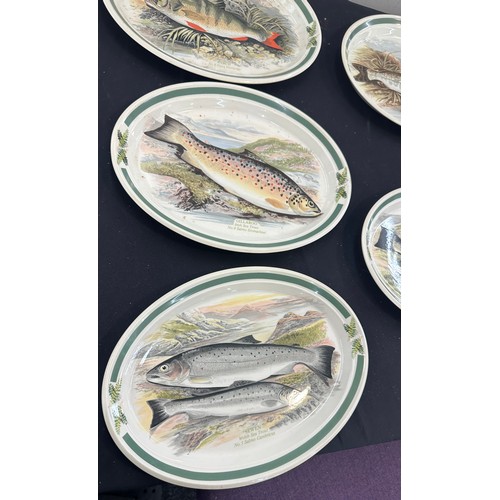 530 - Five Portmeirion fish serving plates