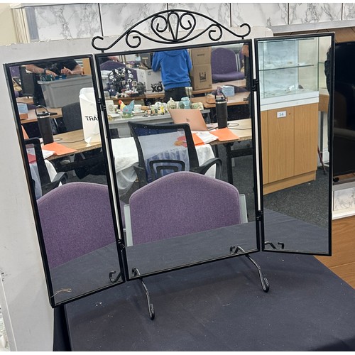 260A - Metal framed Triple dressing table mirror