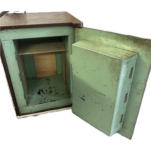 540 - Milners fire resistant antique safe with keys, approximate measurements: Height 24 inches, Width 18 ... 