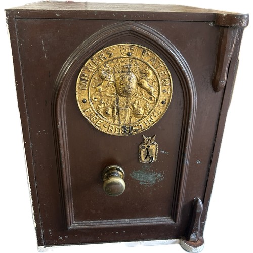 540 - Milners fire resistant antique safe with keys, approximate measurements: Height 24 inches, Width 18 ... 