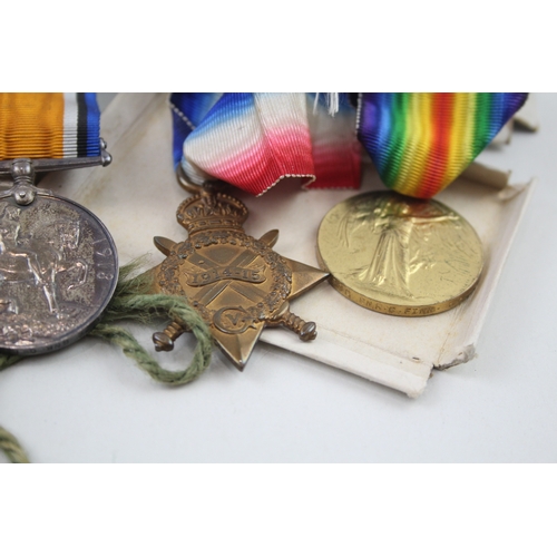 366 - WW1 1914-15 Star Trio Medal 4996 Gnr C. Finn RGA/RA w/ Boxes & Paperwork