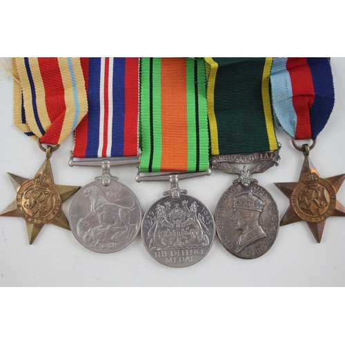 368 - WW2 Territorial Medal Group Territorial 4604573 Sjt R. E. Cunningham RA x 5