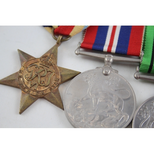 368 - WW2 Territorial Medal Group Territorial 4604573 Sjt R. E. Cunningham RA x 5