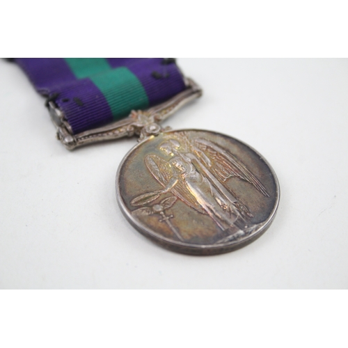 377 - ERII GSM Malaya Officer Medal Lt J.V.S Kenny R. Hampshires