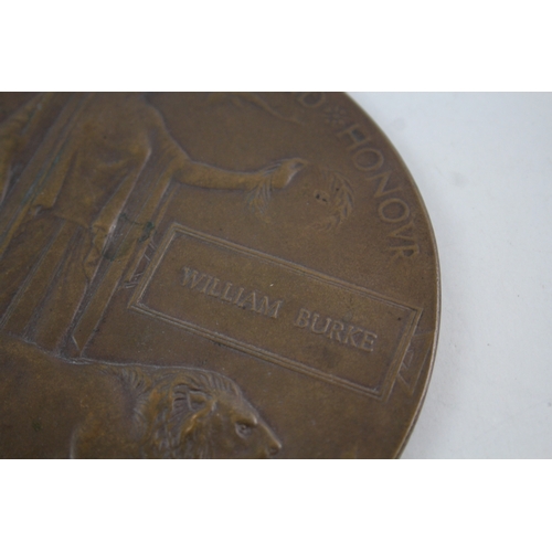 389 - WW1 Death Plaque Named William Burke