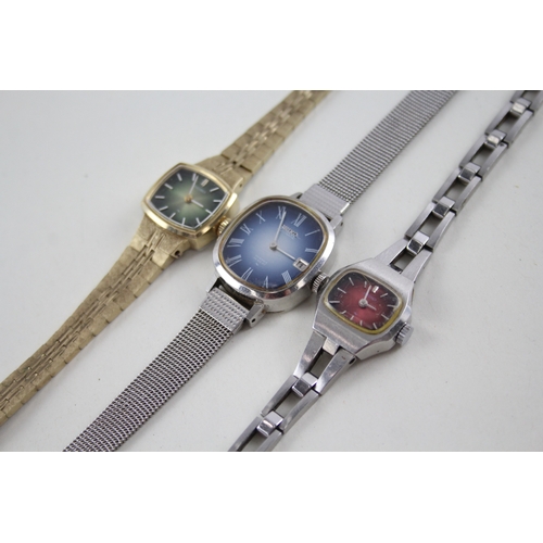 349 - Womens Vintage Seiko Various Colour Dials Watch Hand-Wind Auto Hi-Beat Working