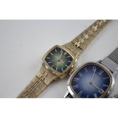 349 - Womens Vintage Seiko Various Colour Dials Watch Hand-Wind Auto Hi-Beat Working