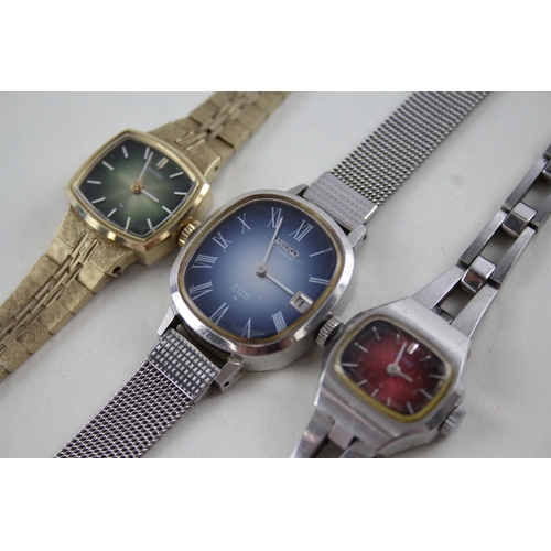 349 - Womens Vintage Seiko Various Colour Dials Watch Hand-Wind Auto Hi-Beat Working